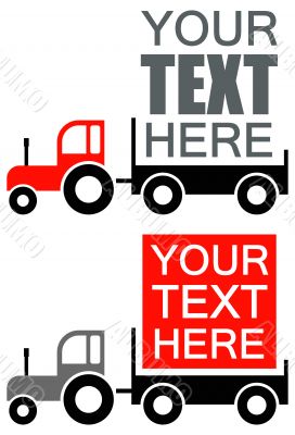 Tractor - vector advertisement background