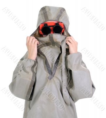 The person with goggles