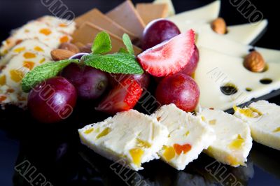 Cheese and berry