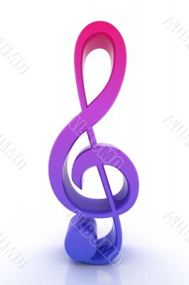 3d render musical note