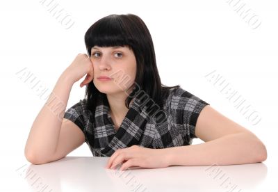 The serious young woman