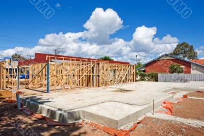 New home construction framing