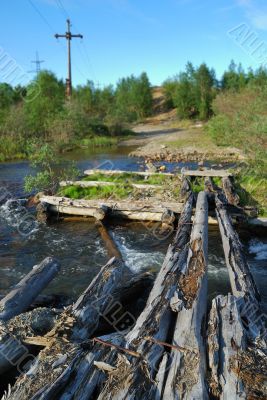 The destroyed bridge