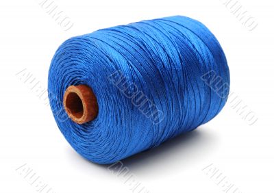 Big coil of blue thread