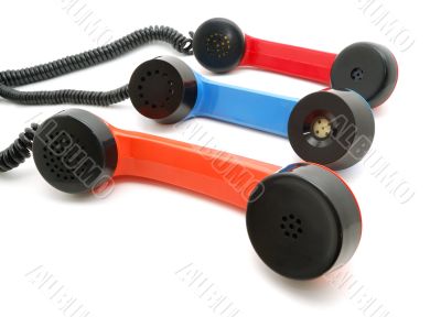 Multi-coloured telephone tubes