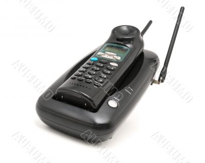Black cordless telephone
