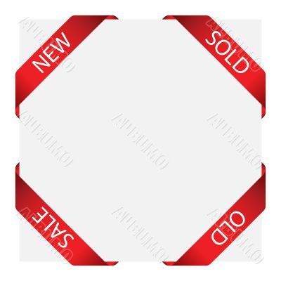 set of ribbon labels