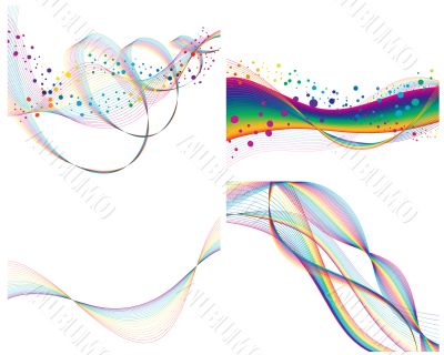 set of colorful lines set of colorful lines