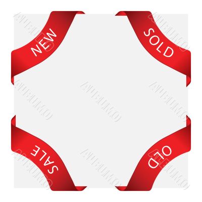 set of ribbon labels set of ribbon labels