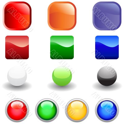 web buttons set