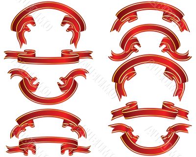 red ribons set red ribons set