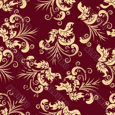 grunge floral seamless background