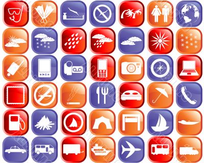 travel icons set travel icons set