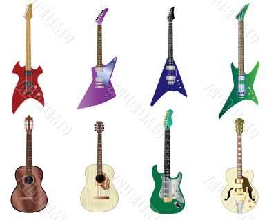 color guitars set