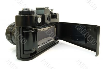 Camera with a film