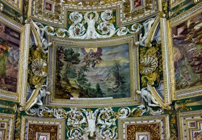 Rich ceiling ornament in a museum of Vatican Rich ceiling ornament in a museum of Vatican