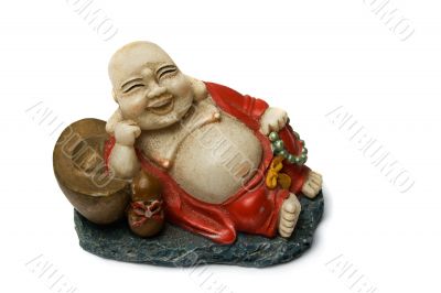 Ceramic toy figure. Souvenirs. Isolated on a white background.