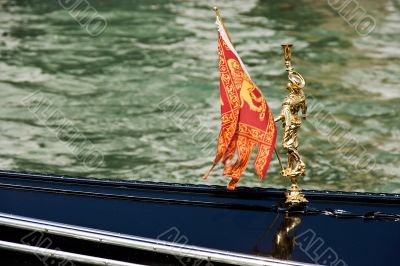 Gondola at the canal in Venice. Italy.