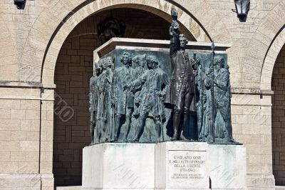 Monument Girolamo Gozi and defenders of freedom 1739-1740