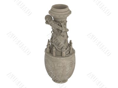 Asian dragon vase