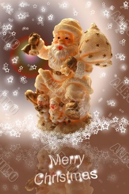 Christmas Card with Santa Claus