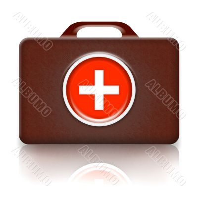 Medical first aid case retro