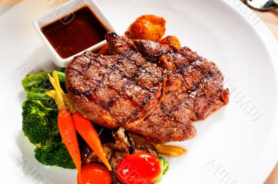 grilled ribeye steak