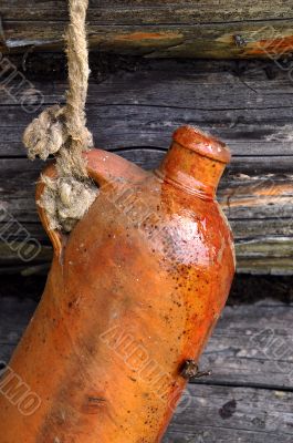 Ceramic Bottle On The Rope