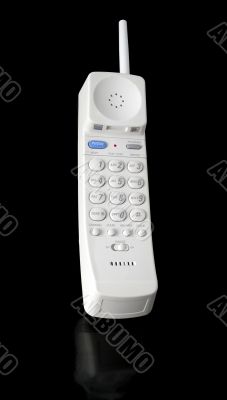 White cordless telephone