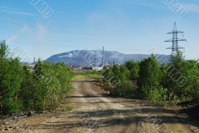 Rural road to factory