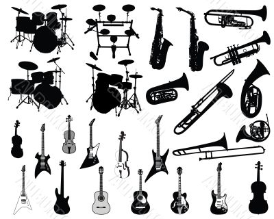 set of musical instruments