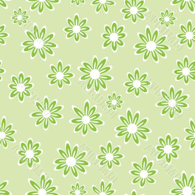 Green floral pattern - seamless