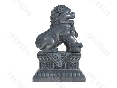 Asian lion statuette