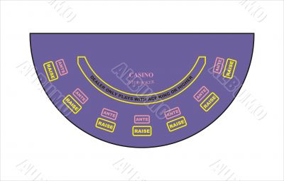 Vector poker table layout