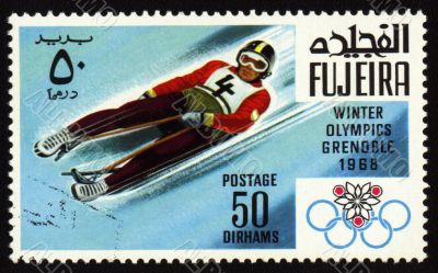 Postage stamp, Winter Olympic Games in Grenoble 1968