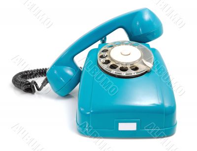 telephone with the taken off handset