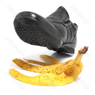 Banana peel and shoe Banana peel and shoe