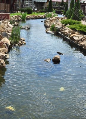 Garden with river Garden with river
