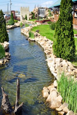 Garden with river