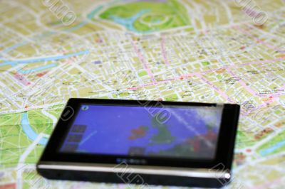 GPS and map