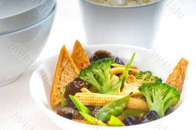 tofu beancurd and vegetables