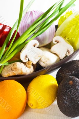 assorted vegetables and fruits