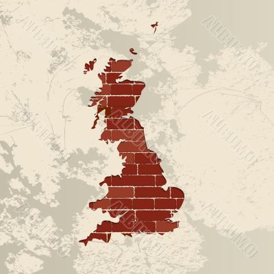 England wall map