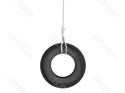 Tire-swing on the rope