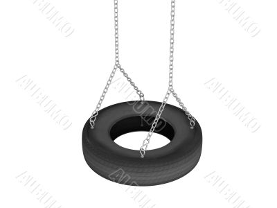 Tyre cover swing