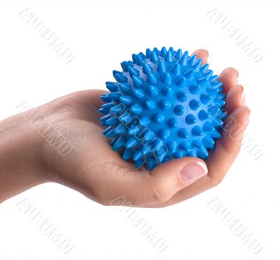 Woman hand with massage ball