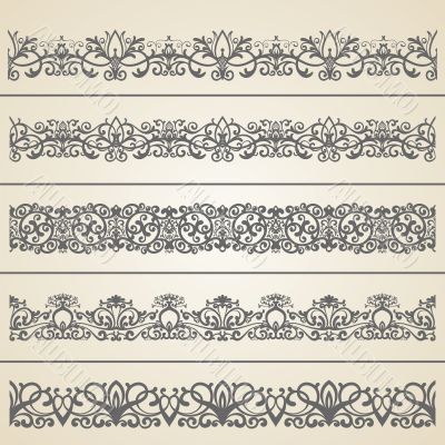 Seamless borders set 4 Seamless borders set 4