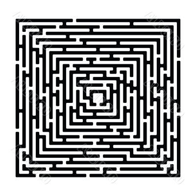 rectangle maze 2  izolated on white
