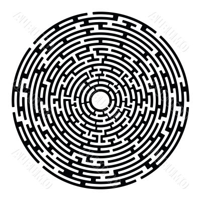 round maze izolated on white round maze izolated on white