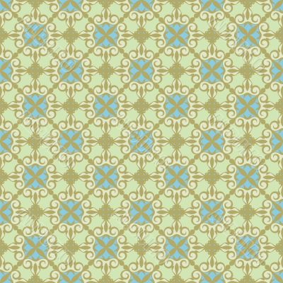 ornamental background , green - blue ornamental background , green - blue